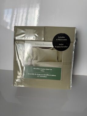Tranquil Nights Full 6 Piece Set Pillowcase Sheets Luxury Weight Sleep New York